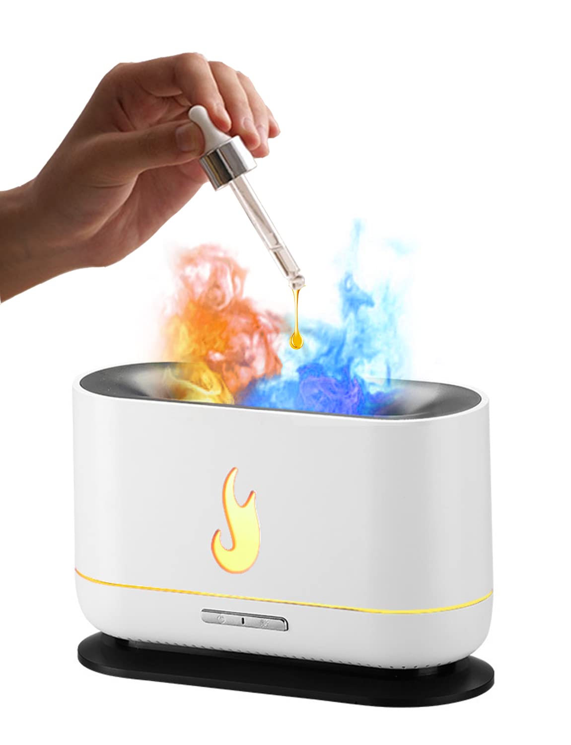 HASTHIP Humidifier for Room Moisture 200ML Cool & Warm Color Cool Mist Flame Lighting Effect Aroma Diffuser for Home Fragrance Essential Oil Diffuser 24dB Silent Humidifier for Plant Anti-dry Burning HASTHIP Humidifier for Room Moisture 200ML Cool & Warm Color Cool Mist Flame Lighting Effect Aroma Diffuser for Home Fragrance Essential Oil Diffuser 24dB Silent Humidifier for Plant Anti-dry Burning